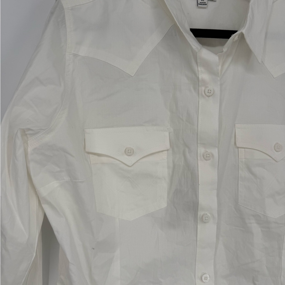 Wrangler Retro Cream Button-Up Shirt - Picture 3 of 4